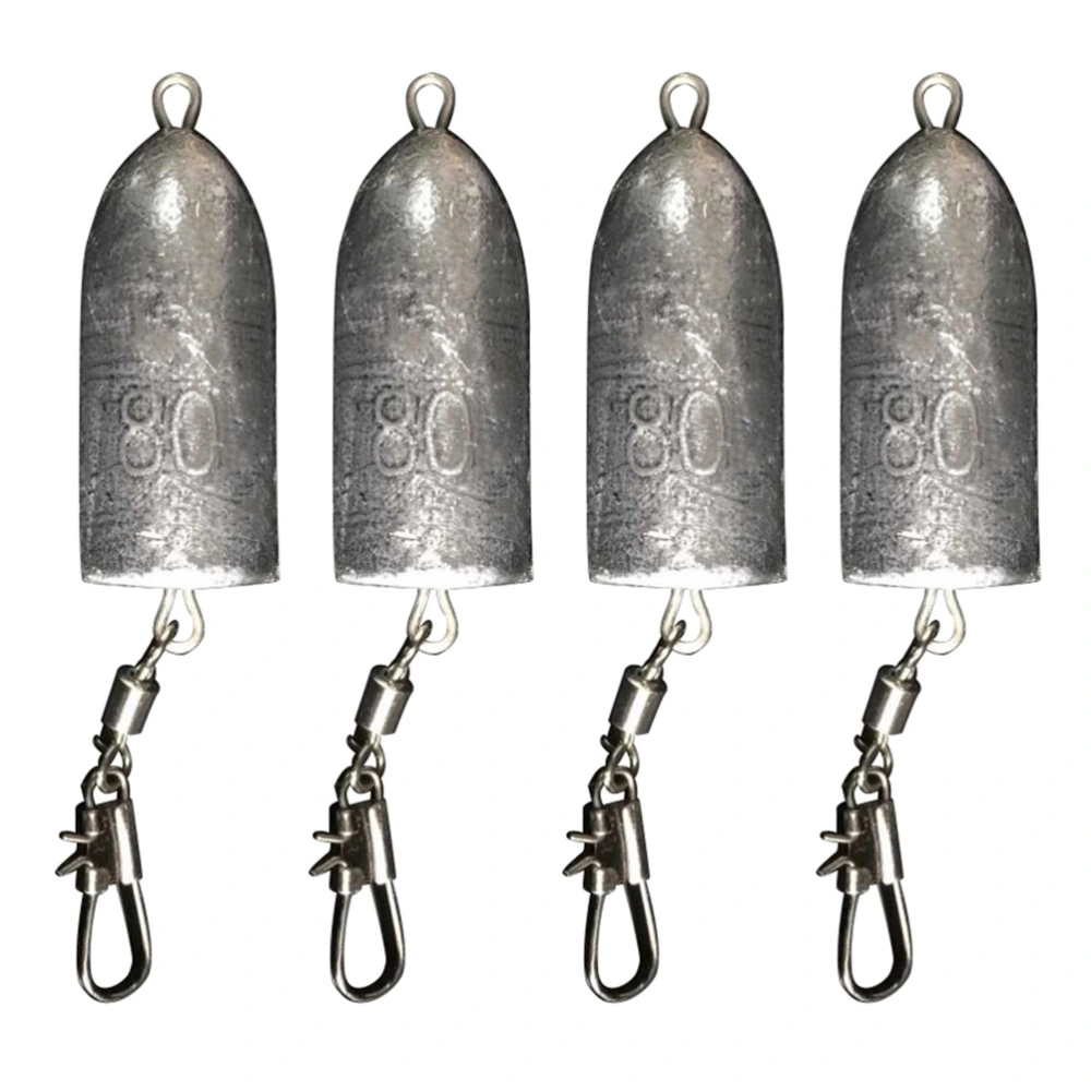 4pcs Portable Fishing Lead Weights Fishing Tackles Fishing Lure Sinkers