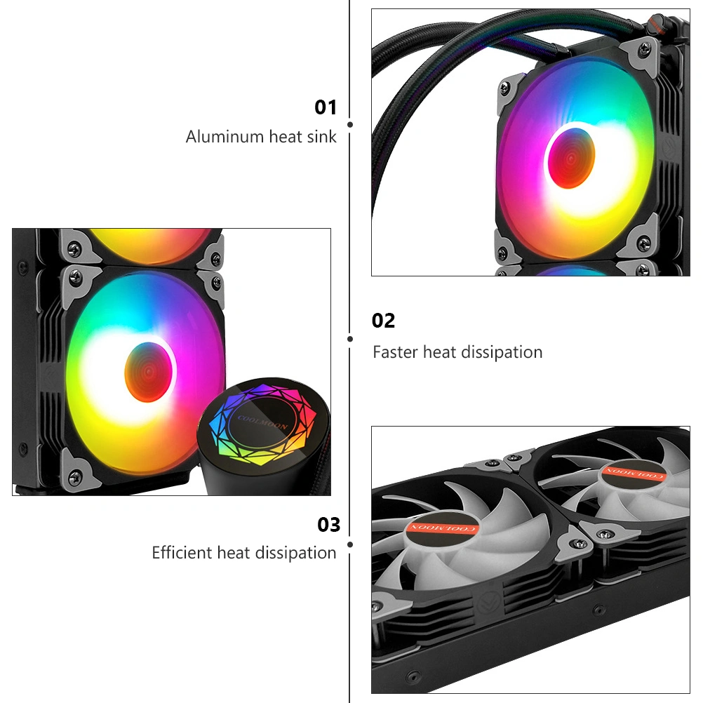 Practical Water-cooled Heat Sink Mute Computer Radiator Plastic Compuetr Cooler
