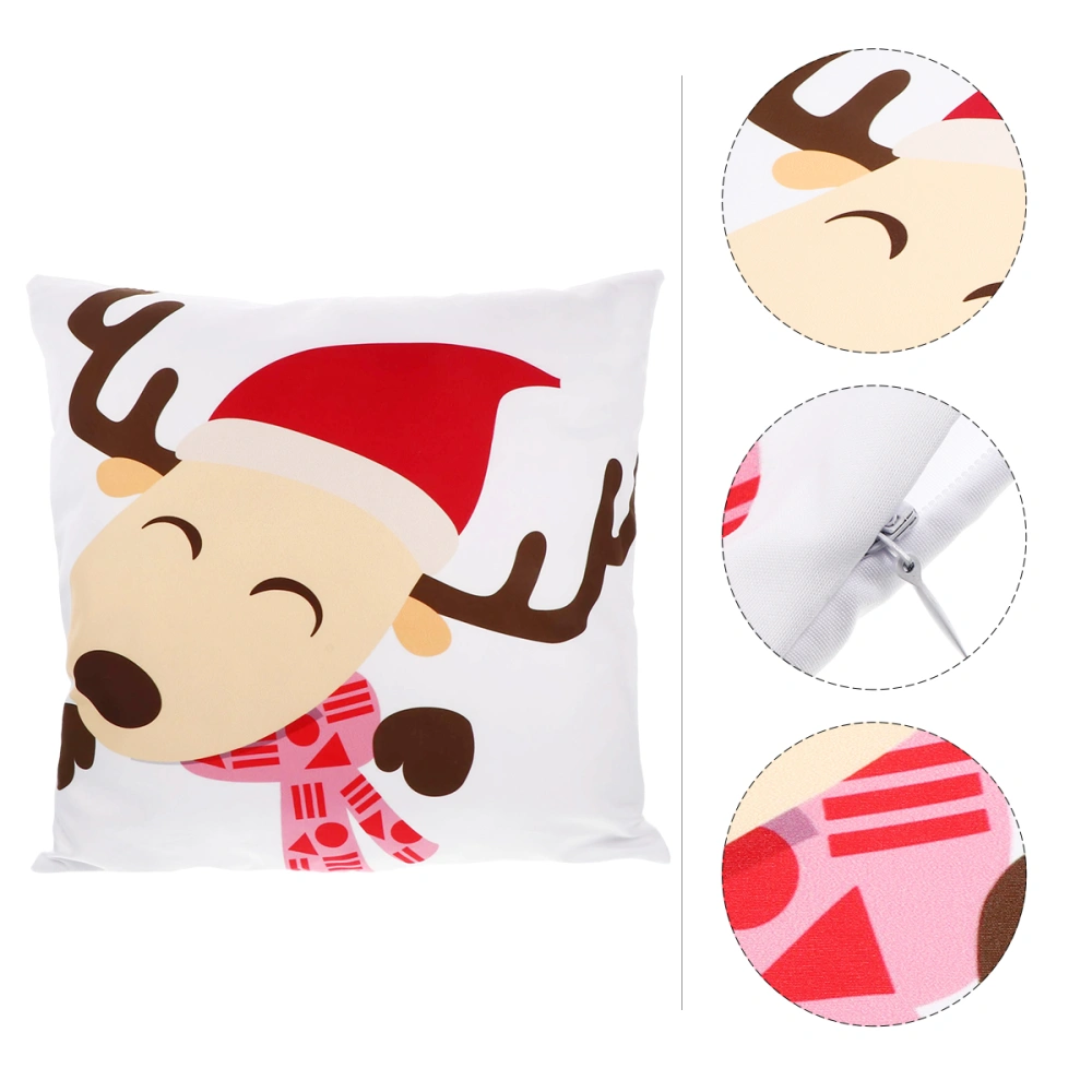 2pcs Christmas Throw Pillow Cover Festival Throw Pillow Decoration Pillowcase