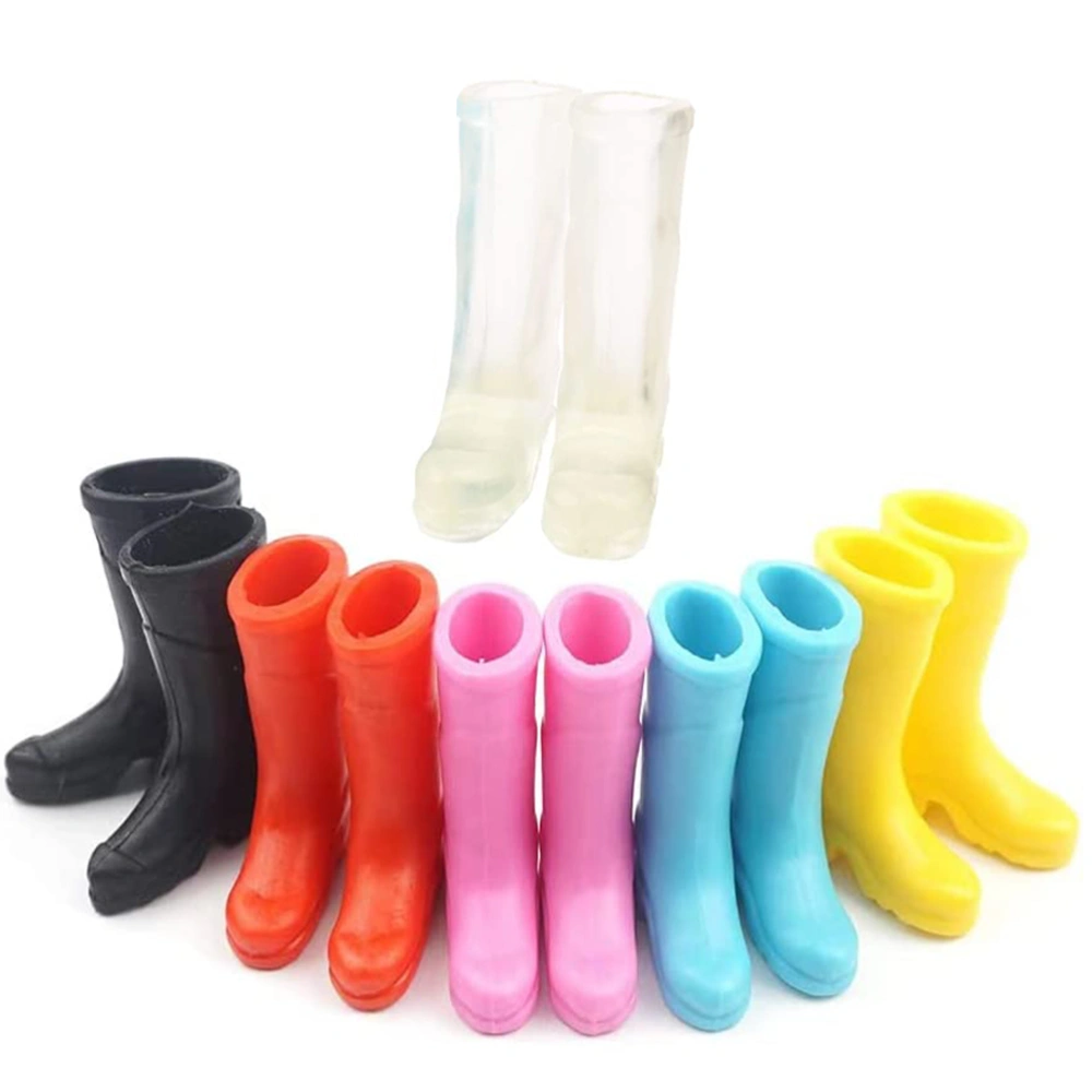 6 Pairs of Mini Rain Boots Mini House Ornaments Small Rain Shoe Decorations