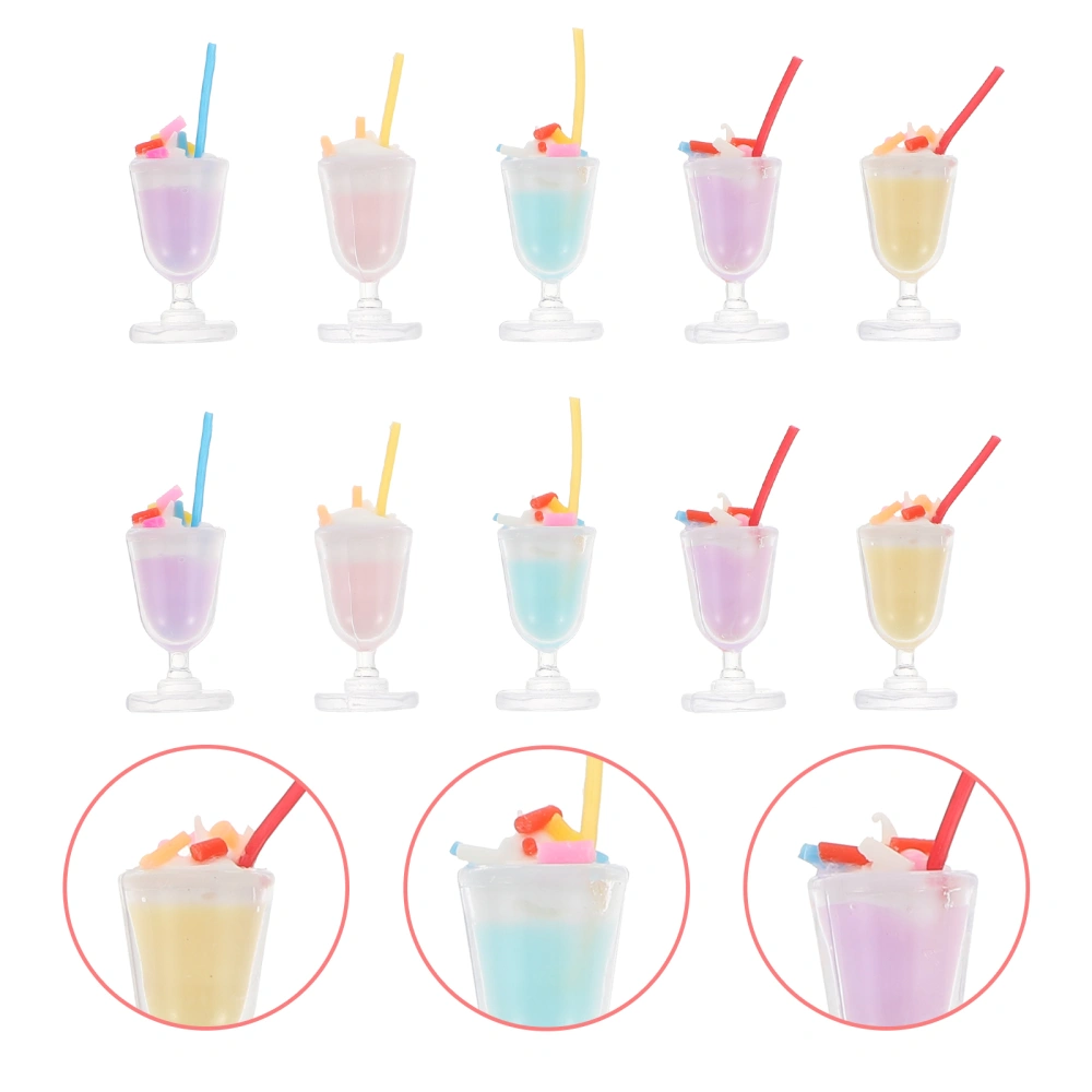 10 Pcs Ice Cream Cup Model Decor Doll House Decor DIY Doll House Accessories