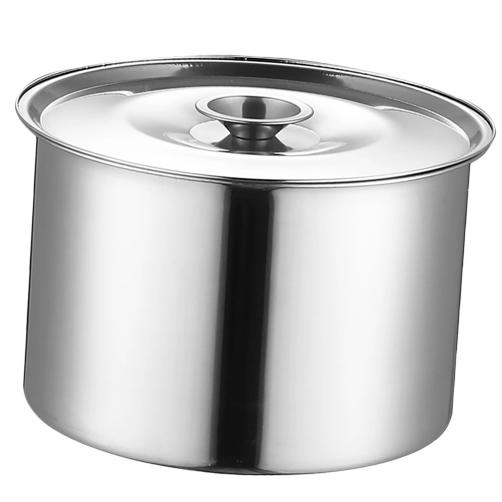 Stainless Steel Seasoning Jar Salt Canister Kitchen Spice Storage Pot Container with Lid for Home Hotel Restaurant (12CM )