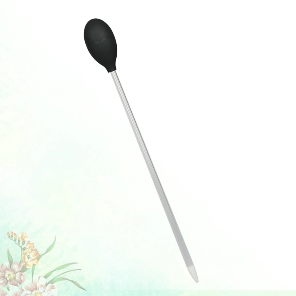 Fish Tank Water Changer Aquarium Pipette Feeder Water Cleaner Transfer Tool Feeding Tools (Black with a 35cm Long Coral Feeding Tube)