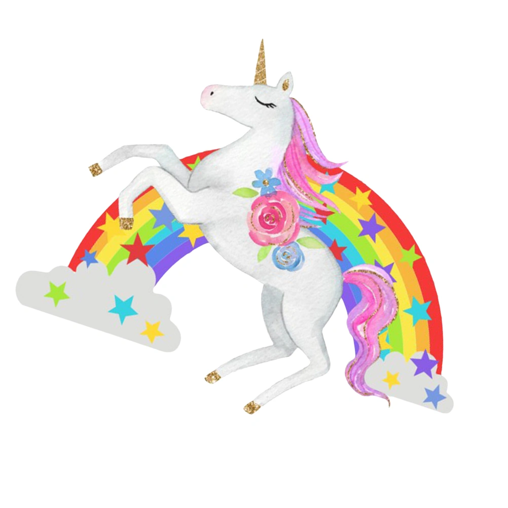 Rainbow Unicorn Wall Sticker Adorable Wallpaper Charming Wall Decal Decorative Sticker for Living Room Home Bedroom