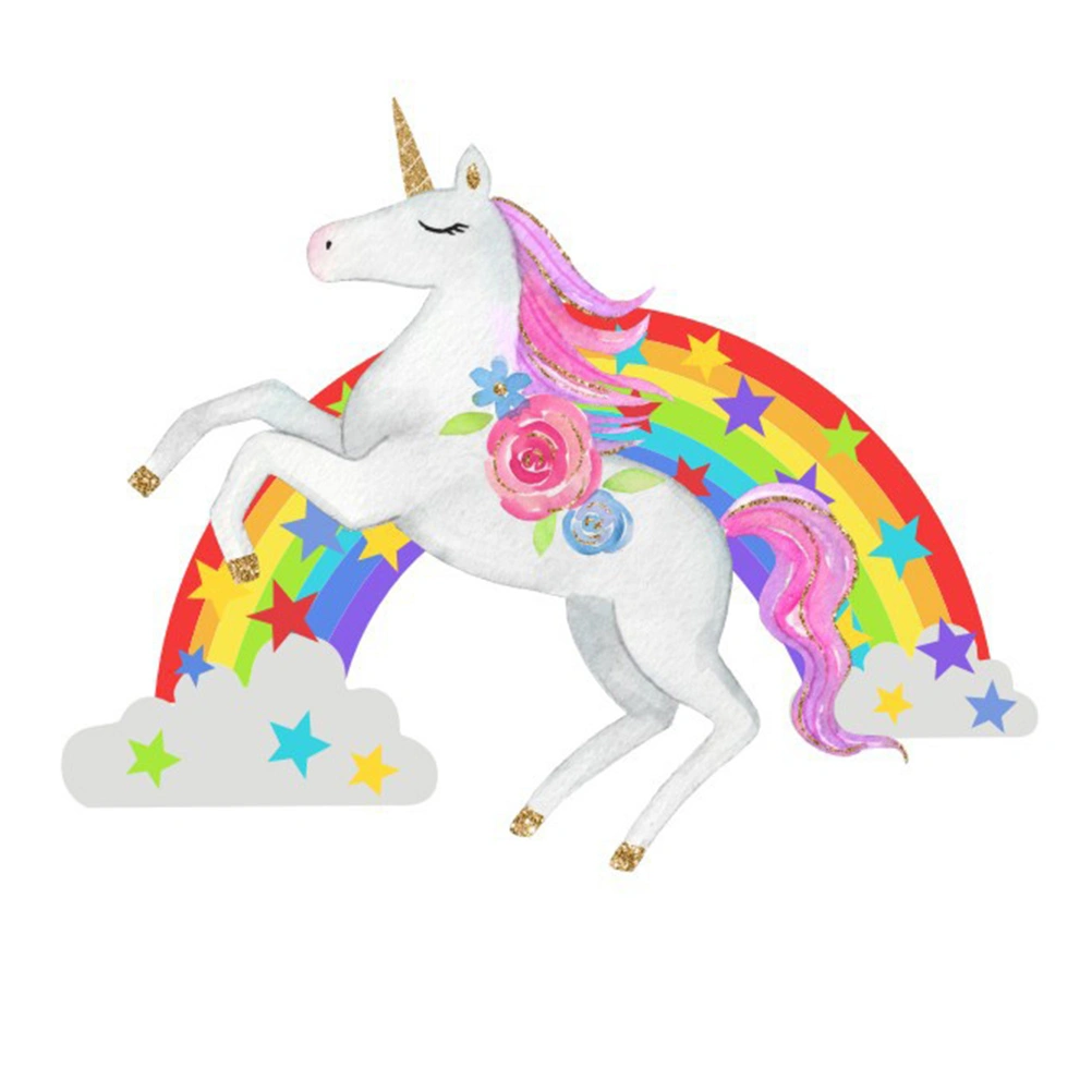 Rainbow Unicorn Wall Sticker Adorable Wallpaper Charming Wall Decal Decorative Sticker for Living Room Home Bedroom