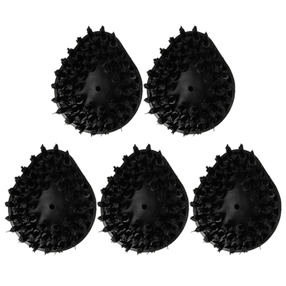 5PCS Household Cleaner Brush Head Steam Washer Cleaning Brush Multi-purpose Hair Brush Head Cleaning Brush Accessories for Home Use (M8 Hairbrush Black)