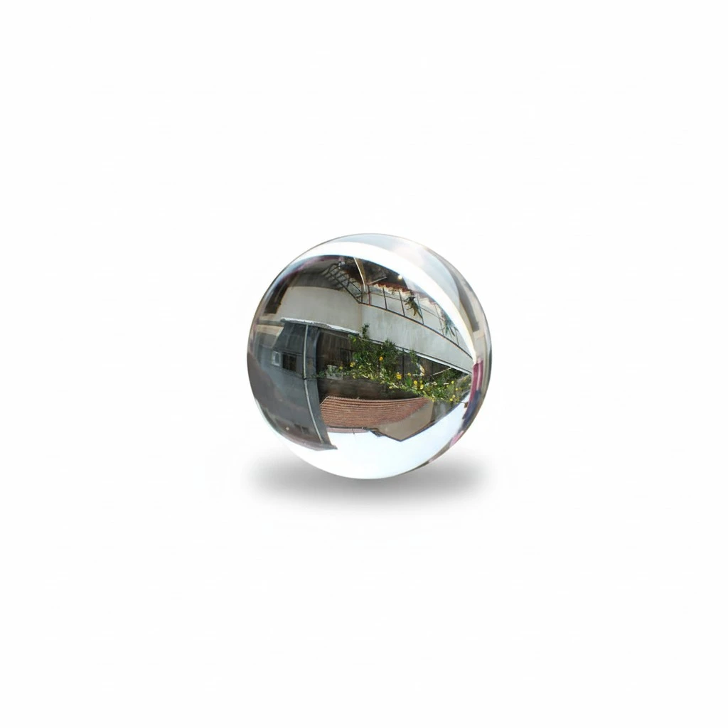 3cm Crystal Ball Photography Prop Meditation Ball Juggling Glass Sphere Display (Transparent White)