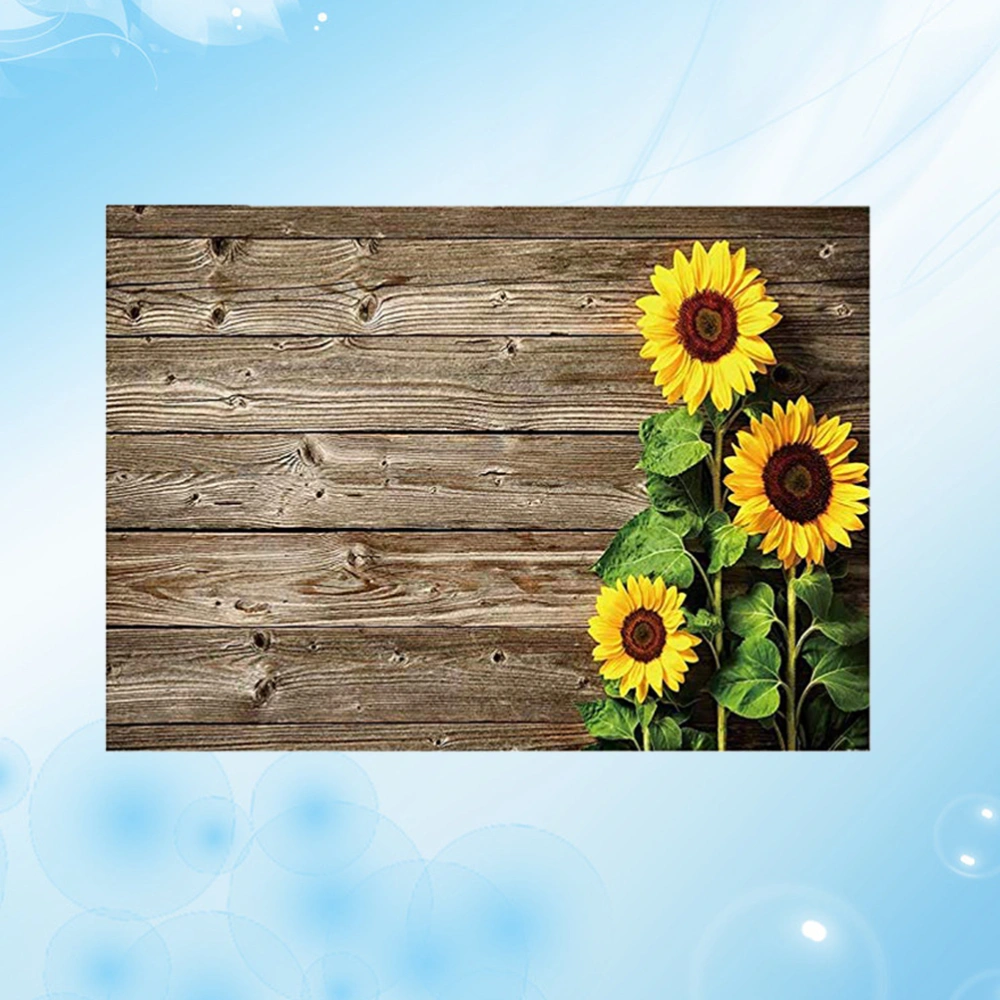 Sunflower Rustic Wood Texture Backdrop Baby Shower Birthday Party Background Photography Studio Photo Booth Decoration