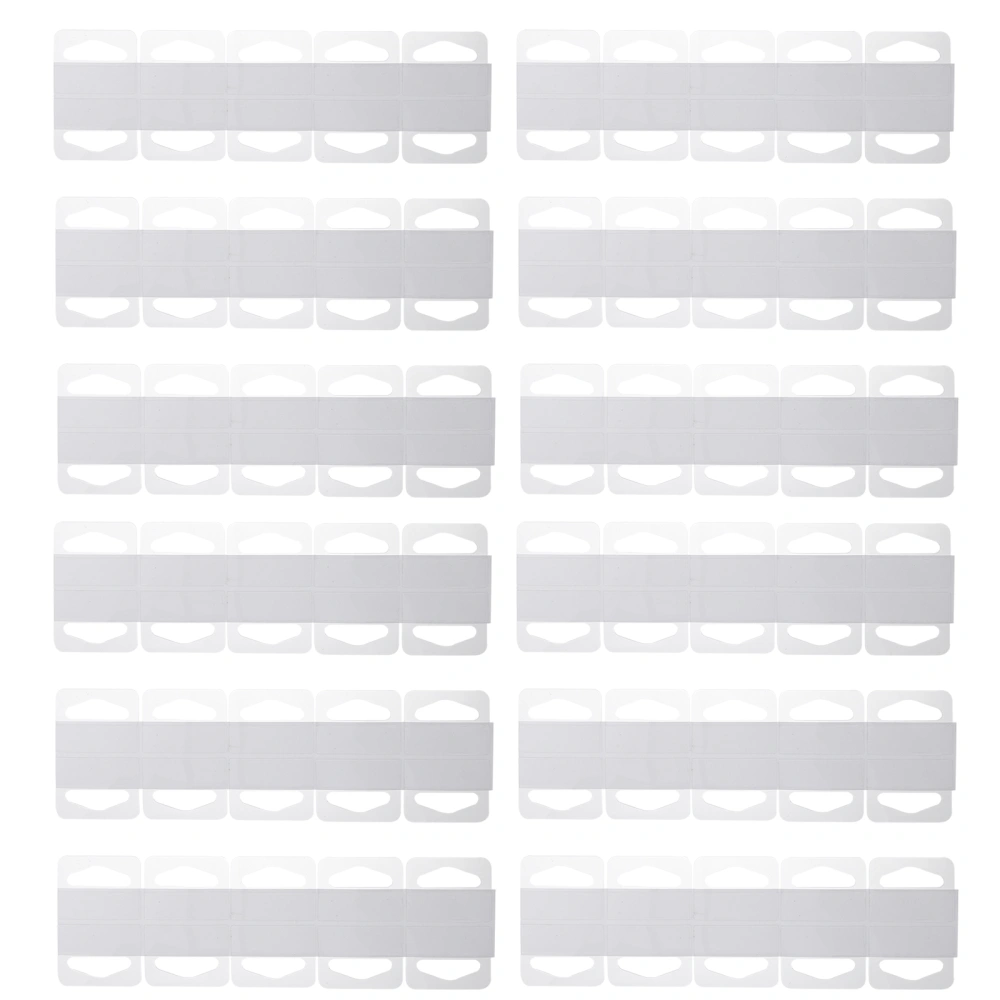 200pcs Self Adhesive Hanging Tabs Hooks Clear Plastic Display Hand Tabs Slot Hole Tab