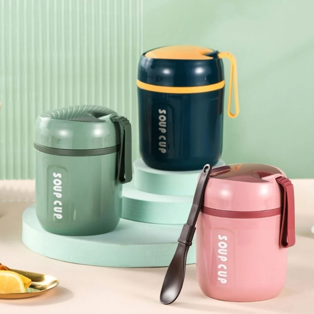 Portable Soup Cup Insulated Breakfast Cup Portable Breakfast Cup Leakproof Soup Cup