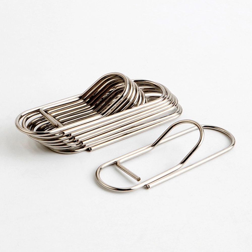 24pcs Metal Pen Holder Clip Pen Clip Paper Clip for Office School Stationery Supply (Silver)