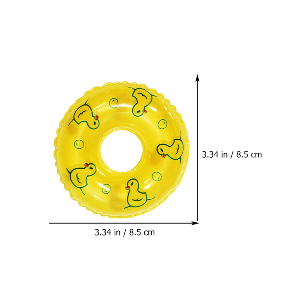 10Pcs Mini Swim Rings Props Mini House Swimming Ring Photo Props Mini House Layout Ornaments