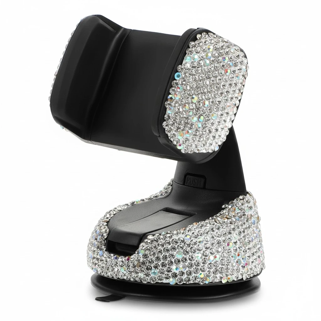 1 Set Diamond Design Auto Mobile Phone Holder Phone Navigation Bracket