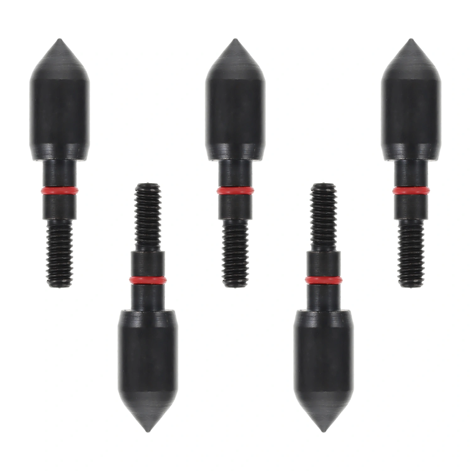 5Pcs Shooting Arrowhead Non-Slip Replacement Arrow Archery Accessories (Black)