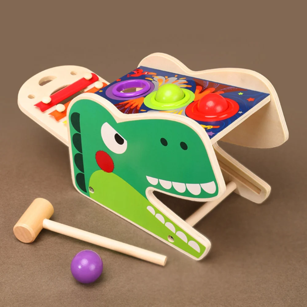 1 Set Children Puzzle Wooden Harp Toy Creative Shape Percussion Educational Toy