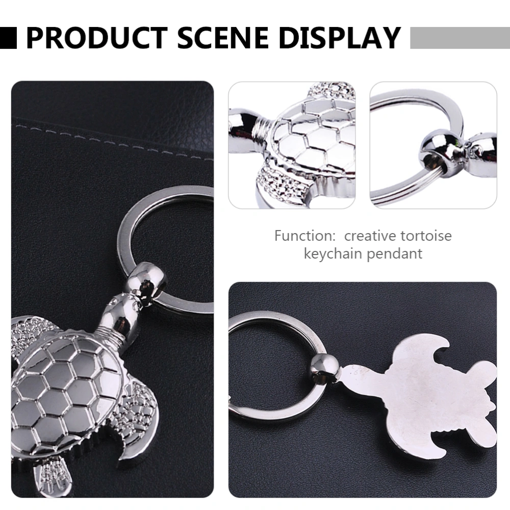 3pcs Fashion Keychain Tortoise Pendant DIY Keyring Jewelry Car Key Chain Ring