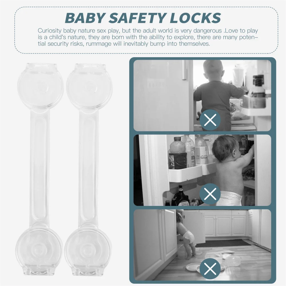 10Pcs Child Safety Cabinet Lock Baby Proof Security Protector Cabinet Latch Lock