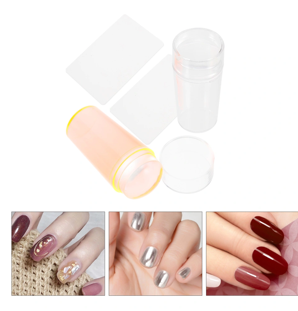 2 Sets Manicure Stamper Nail Stamping Jelly Clear Stamping Jelly Stamper Seal