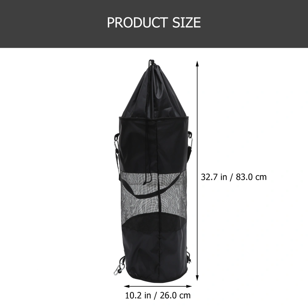 Boat Garbage Bag Portable Trash Can for Boat Hanging Storage Bag (Black)