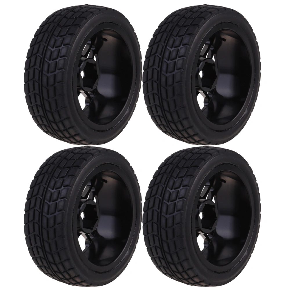 4PCS 1/10 Vehicle Toy Wheels Flat Road Car Wheels Aluminum Alloy Wheel Frame Car Wheel Parts Compatible for Redcat, HSP, HPI, Hobbyking, Traxxas, Losi, VRX, LRP, ZD Racing