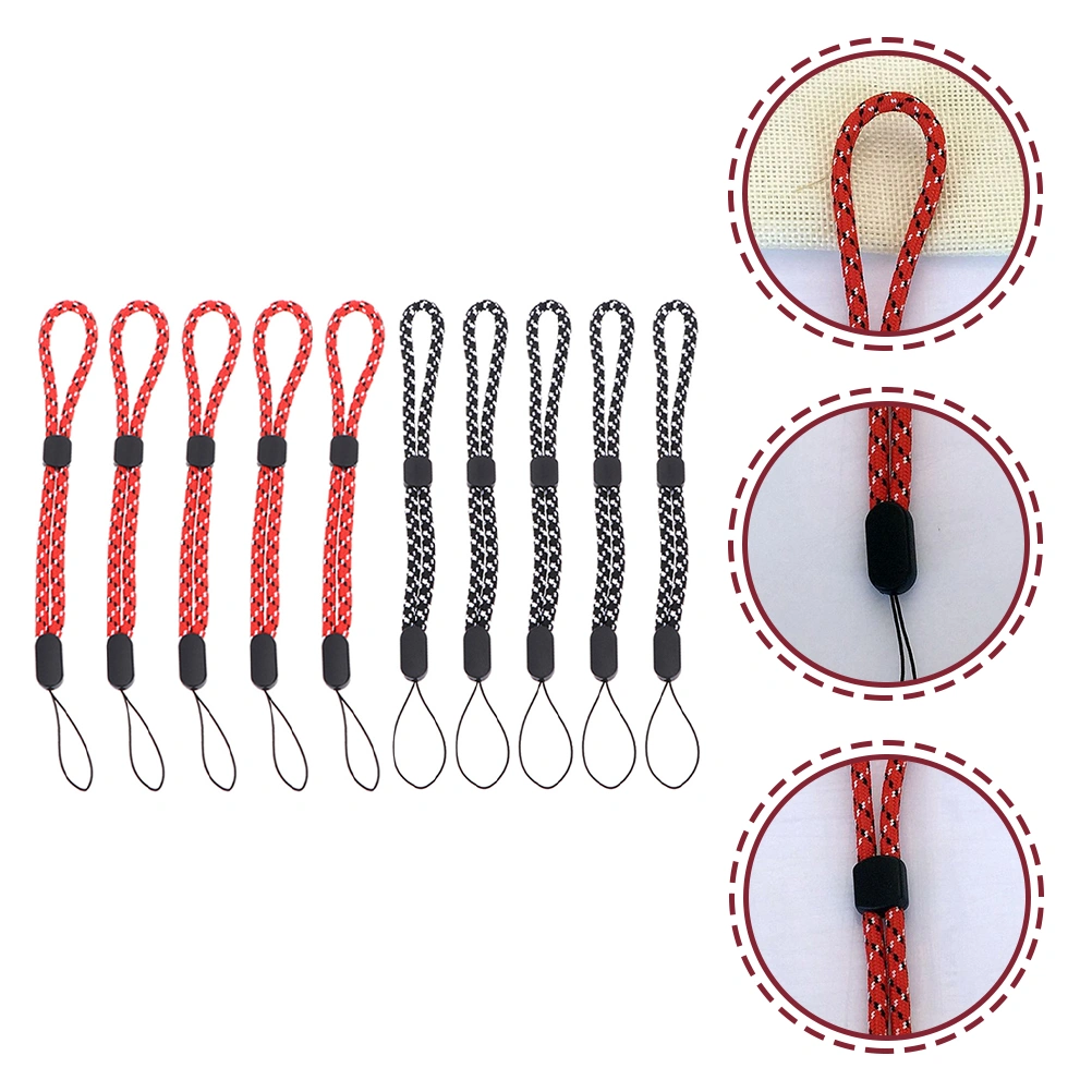 10pcs Phone Rope Wrist Lanyard Phone Hand Wrist Strap Decorative Rope Supply