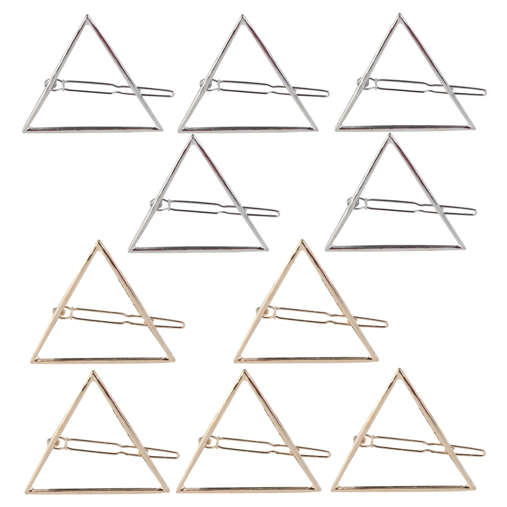 Hollow Triangle Geometric Metal Hairpin Hair Clip Clamps Accessories Barrettes Bobby Pin Ponytail Holder Statement Headwear Headdress Styling Jewelry