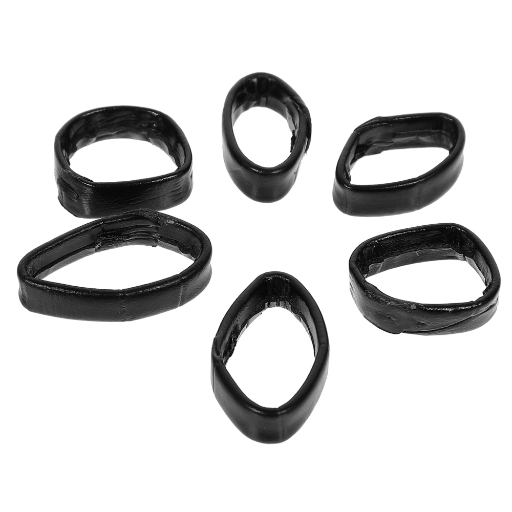 6Pcs Watchband Ring Genuine Leather Watchband Loop Flexible Watch Strap Ring Watch Loop