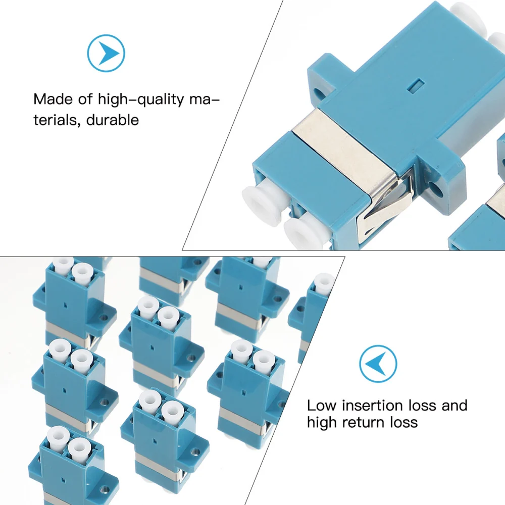 10pcs Plastic Fiber Optic Adapter APC Simplex Single Mode Fiber Optical Coupler