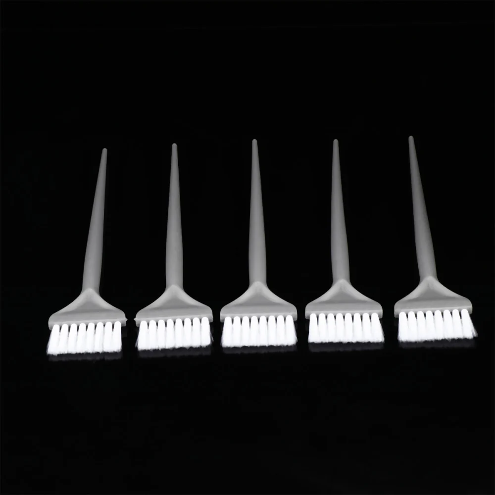 5Pcs Hair Dye Brushes Bristles Hair Oil Treatment Brushes Hair Coloring Applicator Silver