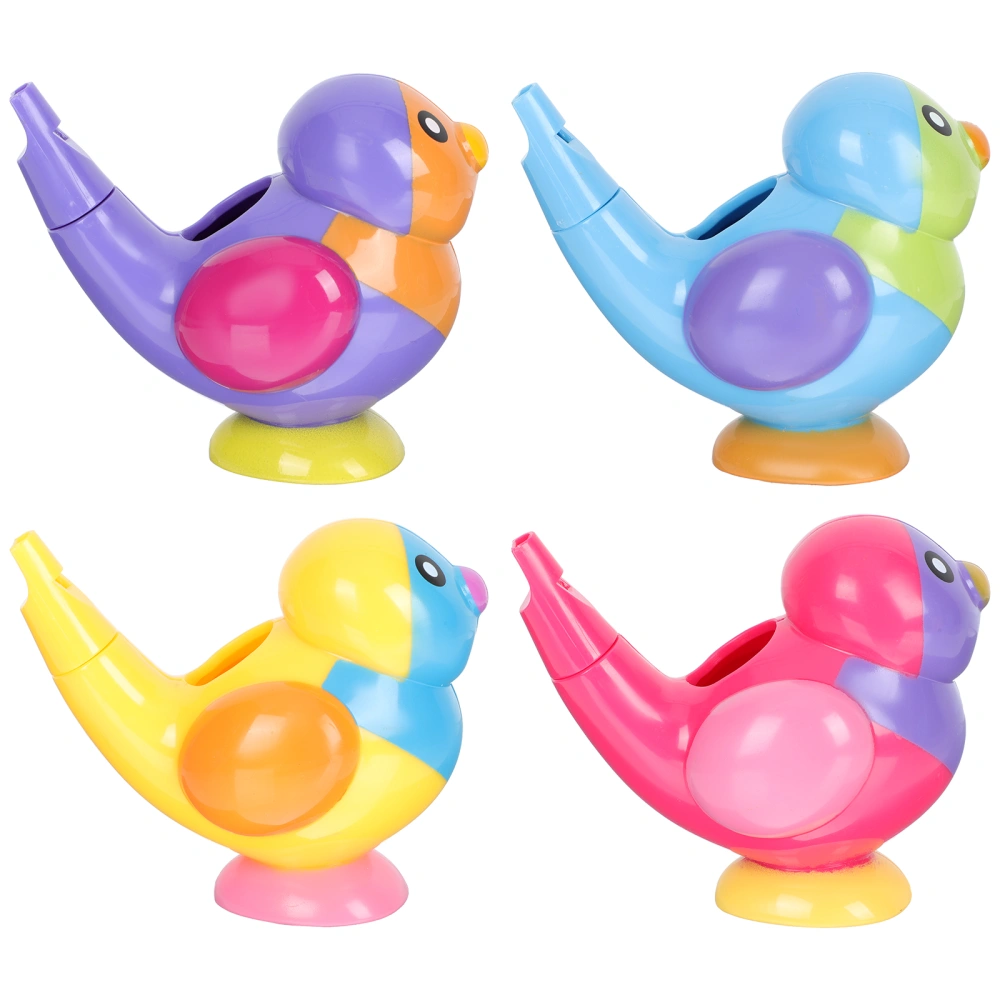 4Pcs Bird Whistle Toy Baby Bath Plaything Plastic Children Whistle Cartoon Bird Whistle for Kids