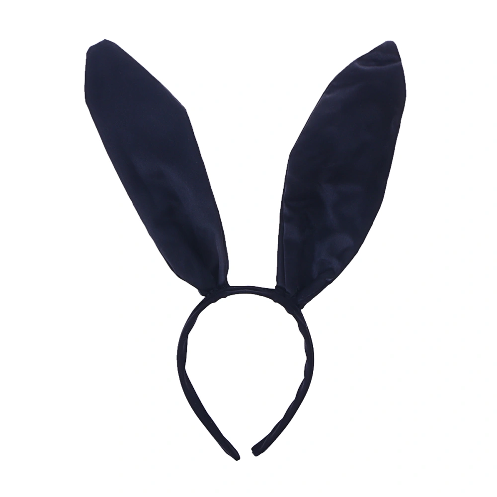 20cm Easter Sweet Sexy Bunny Ears Headband Rabbit Ear Hair Band for Party Cosplay Costume Accessory (Black)