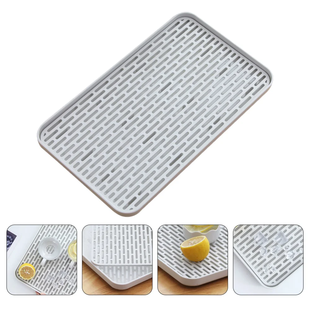 1PC Double Layers Cup Drain Tray Home Plastic Drain Tray (Size Small)