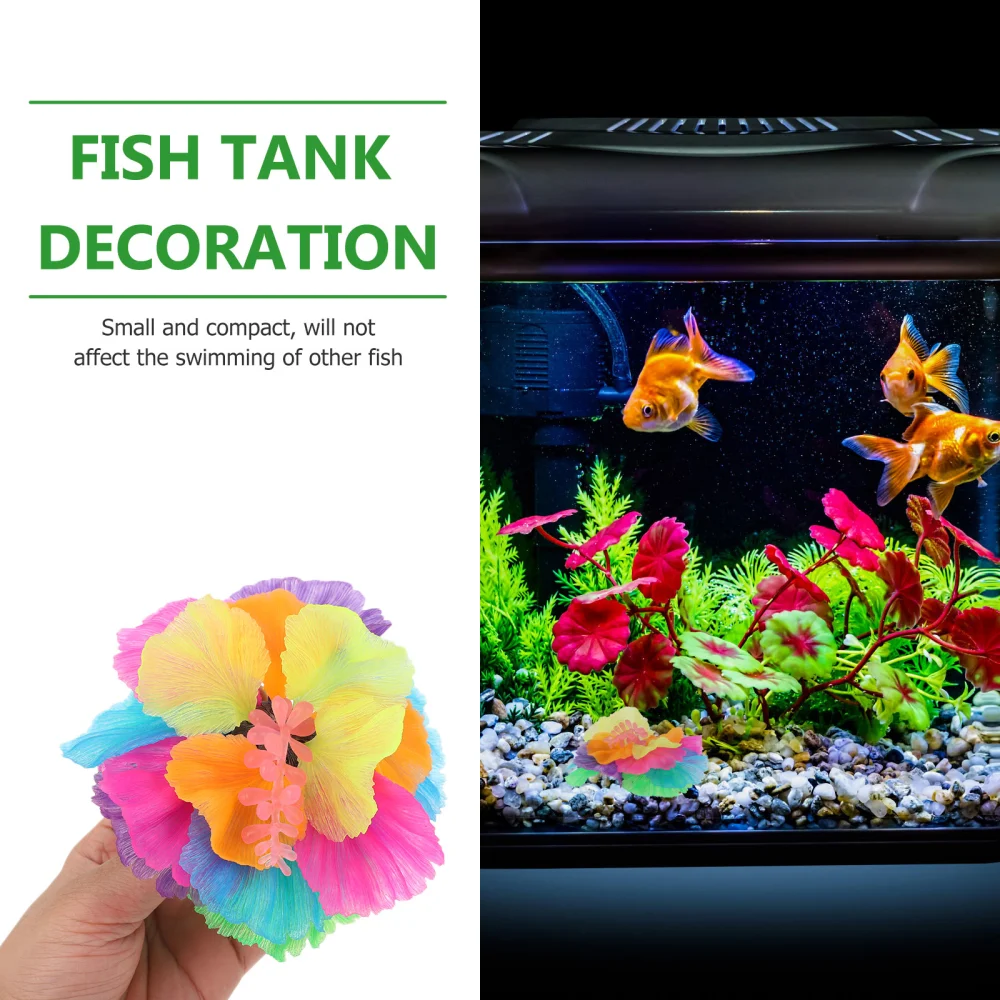 1Pc Fish Tank Aquatic Plant Aquarium Silicone Ornament Water Plant Decoration