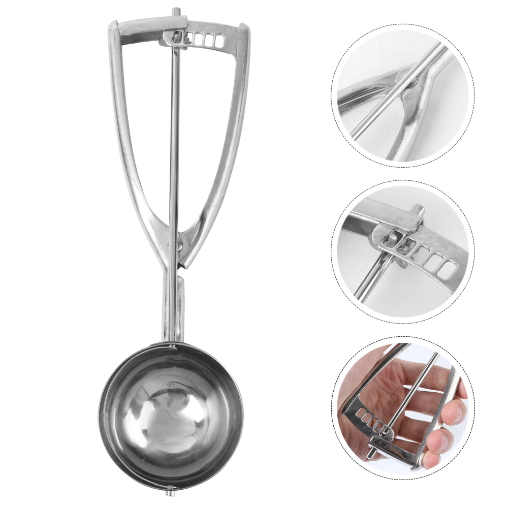 6cm Big Size 304 Stainless Steel Ice Cream Scoop with Trigger Cookie Spoon Mashed Potato Spoon