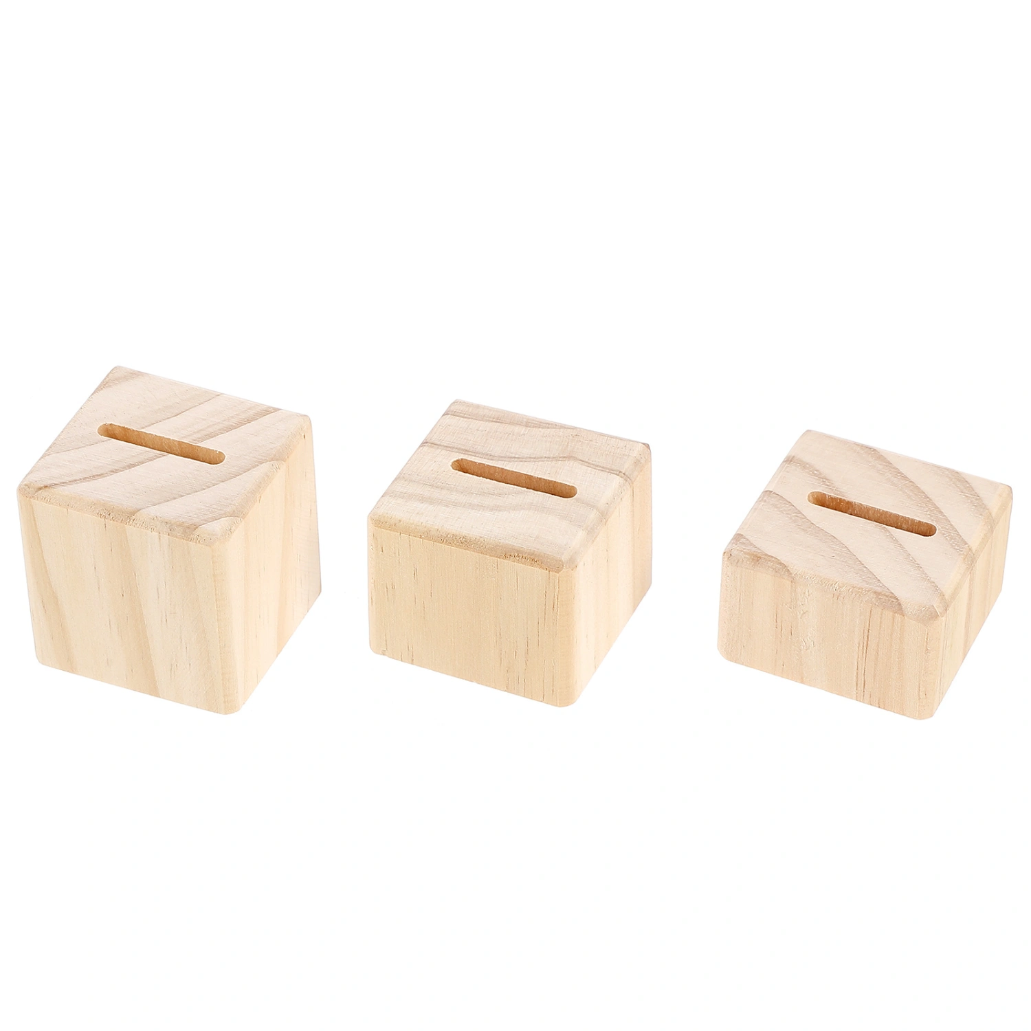 3pcs Wood Ring Display Stand Showcase Jewelry Organizer Holder for Rings