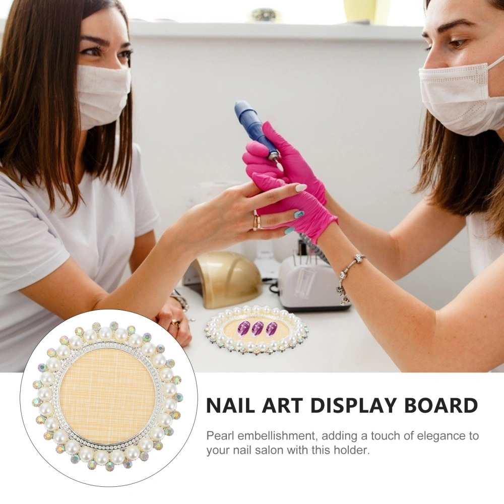 Fake Nail Showing Holder Nail Tips Display Board Pearl Nail Art Showing Plate