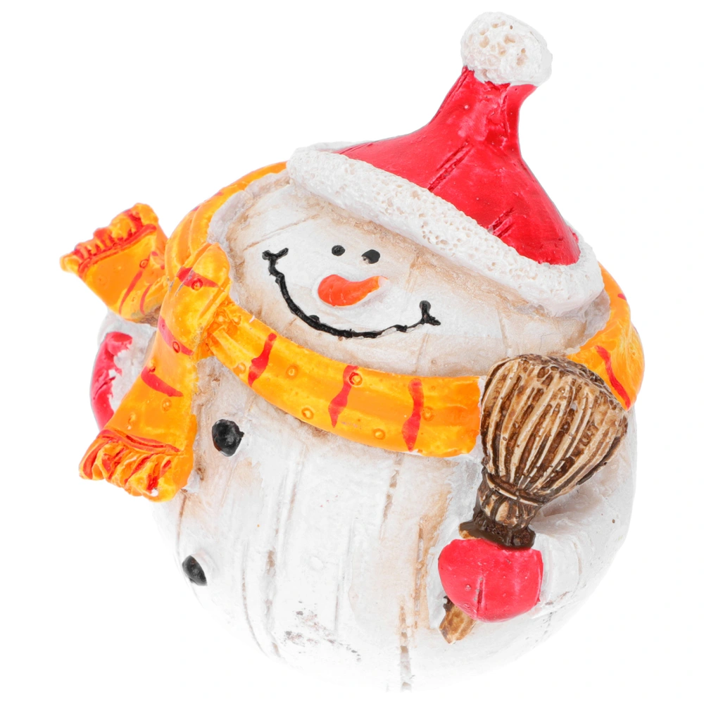 1Pc Christmas Snowman Adornment Home Small Ornament Unique Resin Craft