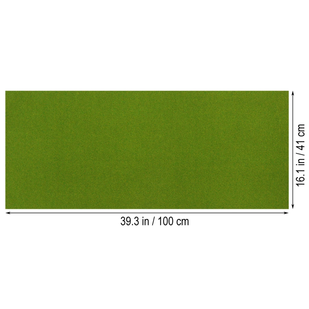 100CM DIY Flocking Turf Paper Lawn Grass Mat Building Train Micro Landscape Model Material for Layout Props Decor Supplies (Yellow Green)