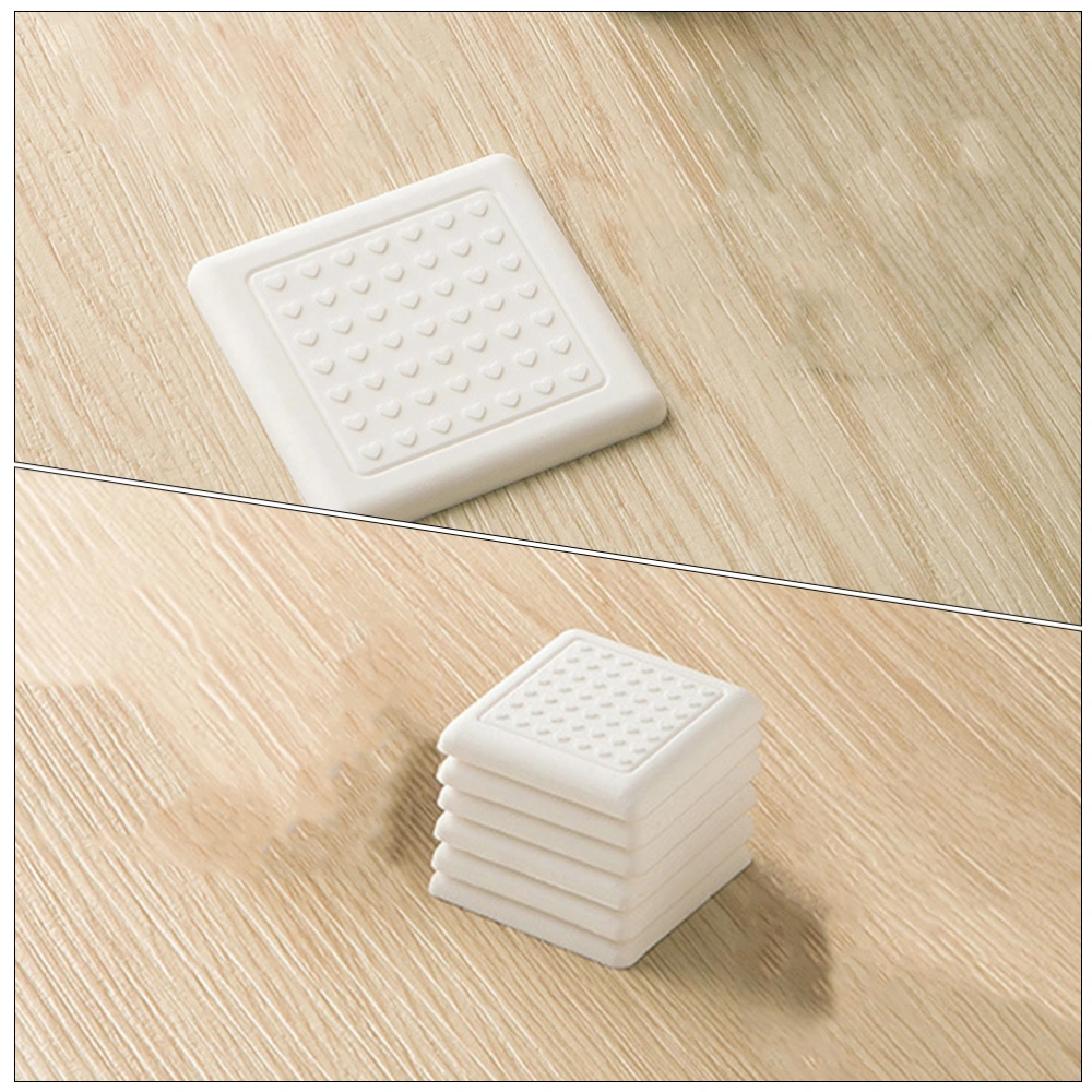 16Pcs Adhesive Sofa Feet Pads Square Thicken Table Feet Mats Furniture Foot Pads for Home