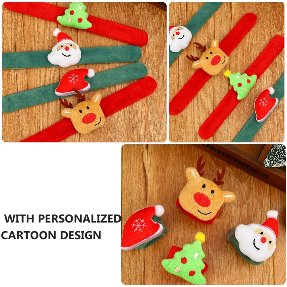 4 Pcs Christmas Creative Gift Old Man Snowman Bracelet Decoration Wristband