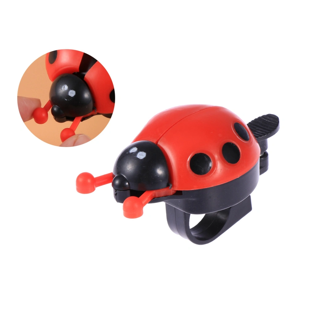 Plastic Ladybug appearance Brass Duet Bell Bike Bell For Children Children's Gift(Red)