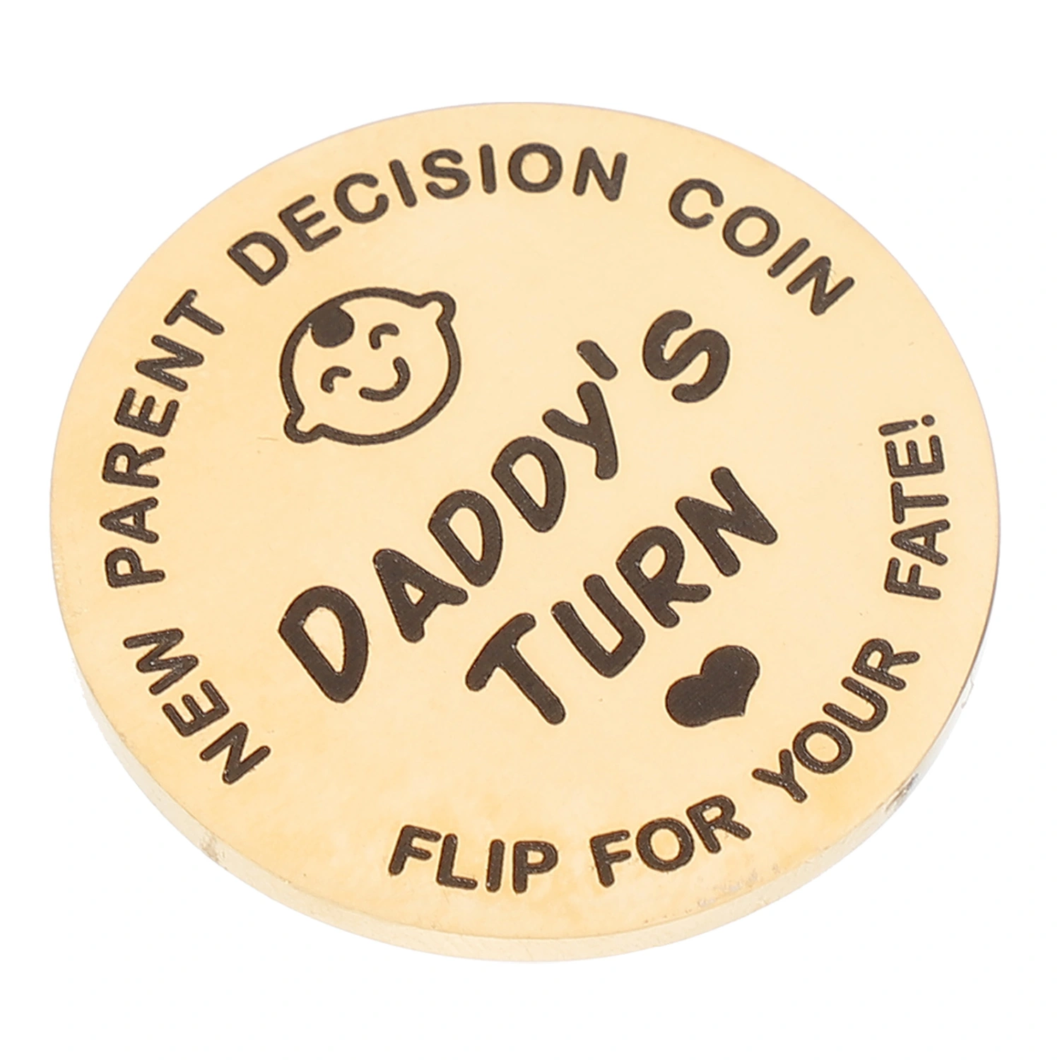 Double-side Baby Decision Coin Parents Decision Coin New Mom Dad Decision Coin