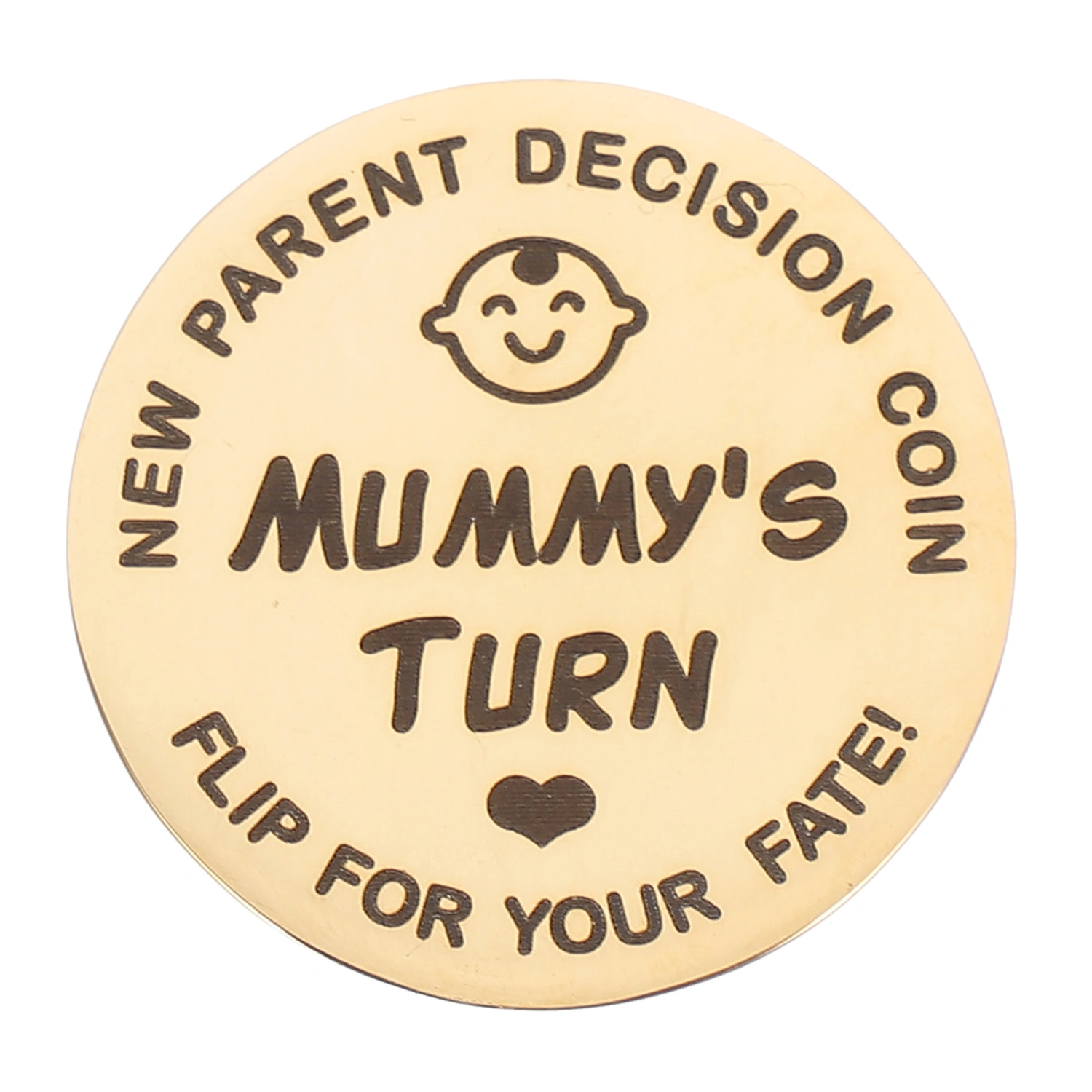 Double-side Baby Decision Coin Parents Decision Coin New Mom Dad Decision Coin