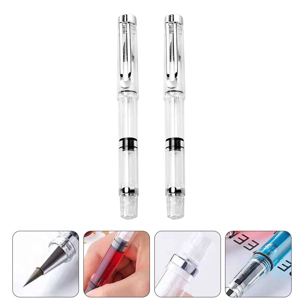 2pcs Water Brush Pen Paint Calligraphy Brush Pen Student Writing Stationary