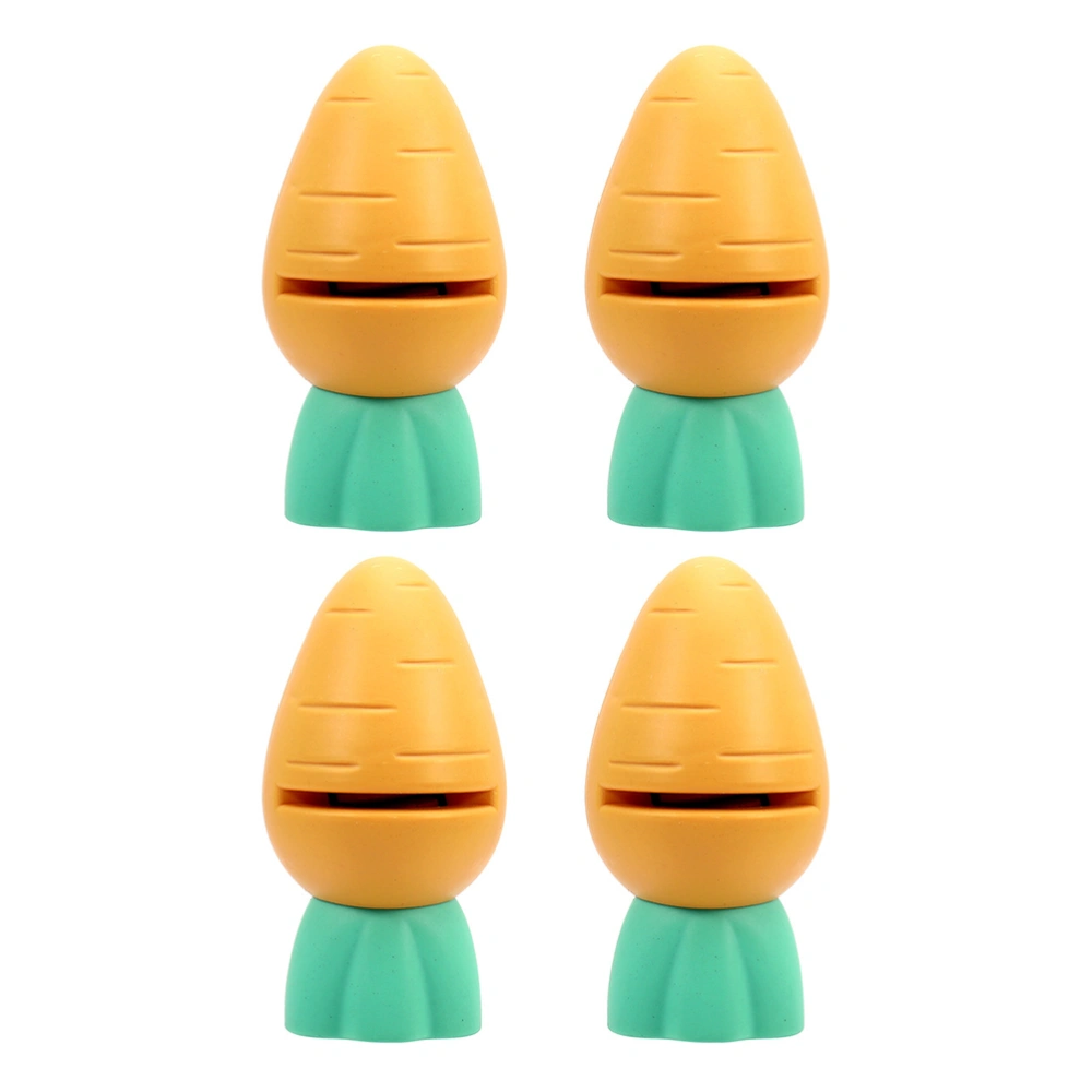 4Pcs Mini Sharpening Stones Cartoon Carrot Whetstones Kitchen Sharpening Stones Grinding Stones