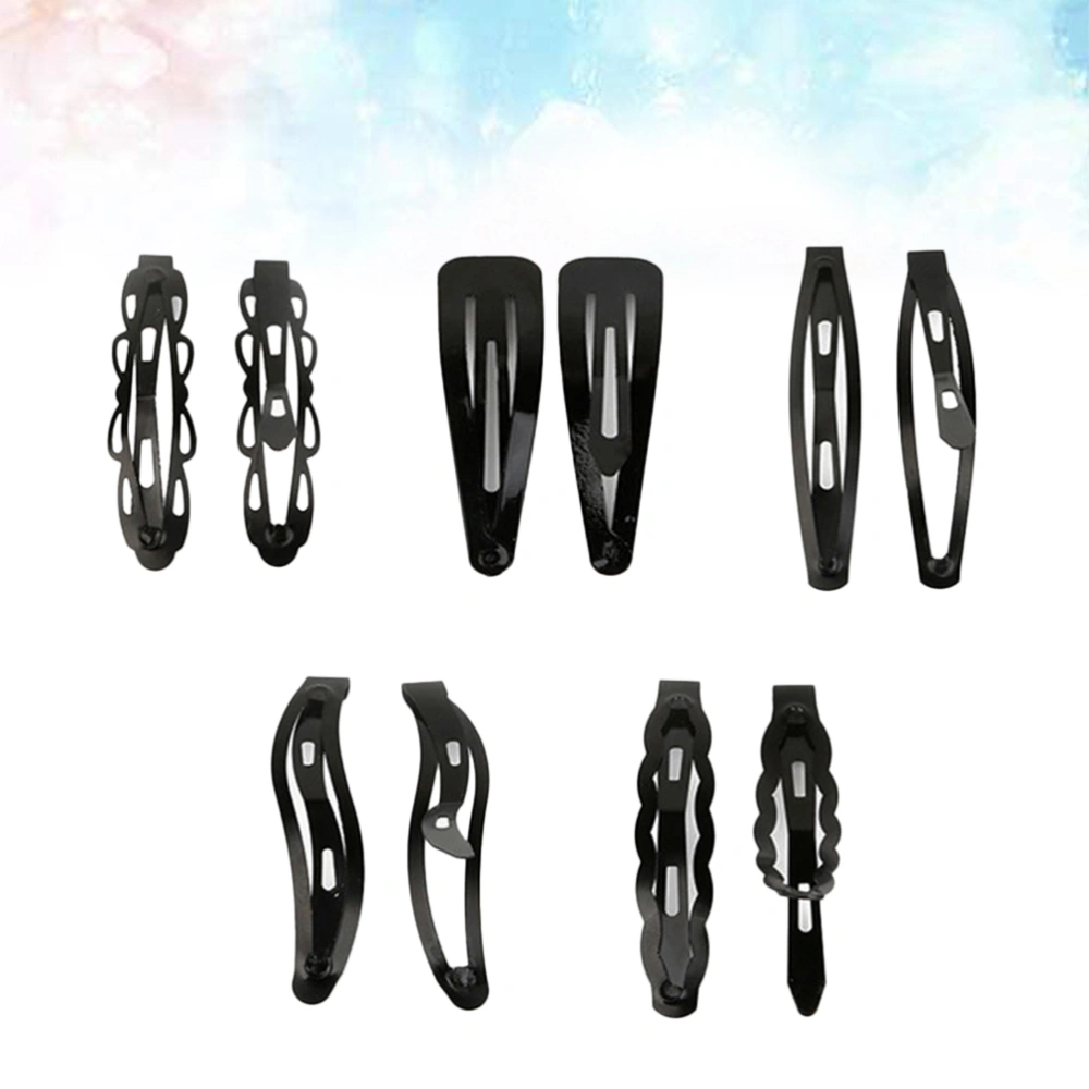 60pcs Simple Metal Hair Clips S Shape Round Pea Shape Hair Barrettes for Girls