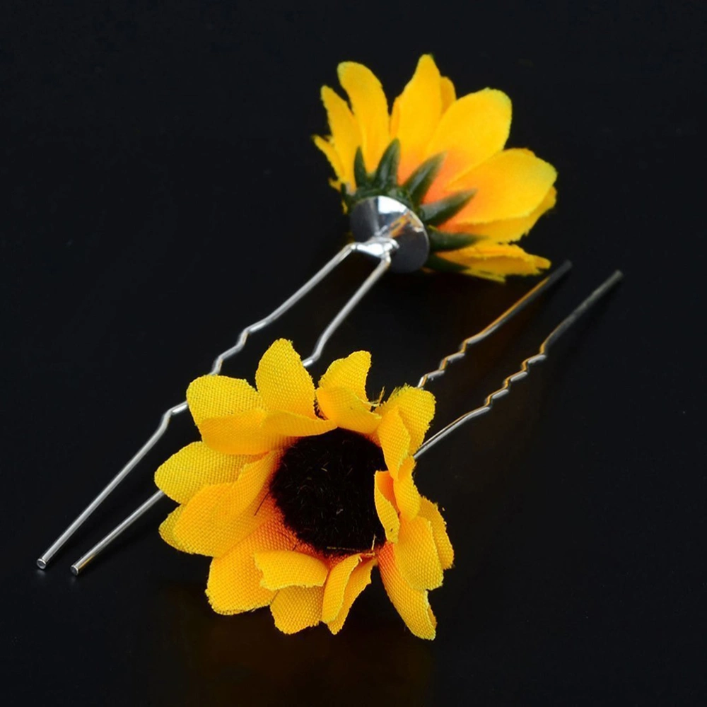 10PCS Daisy Sunflower Bridal Wedding Hair Hair Clips