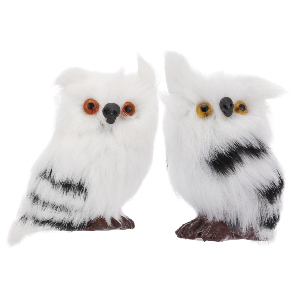 2Pcs Simulation Owl Shaped Model Children's Educational Toys Owl Shaped Toy