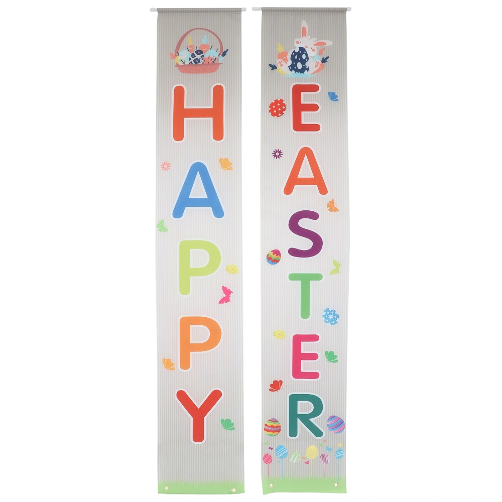 1 Pair Easter Party Door Couplets Door Banners Door Curtain Decorations