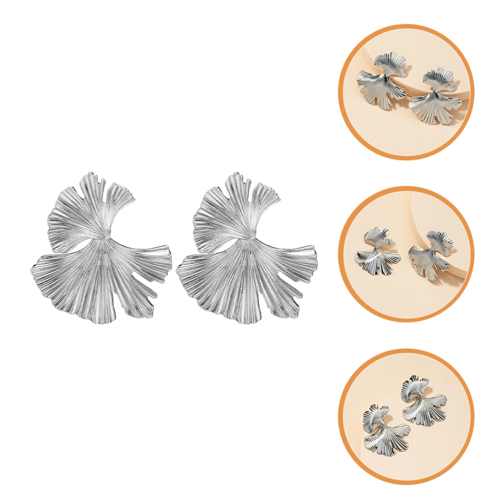 1 Pair Leaf Earrings Chic Stud Earrings Vintage Earrings Women Ear Jewelries